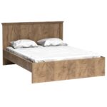 Klasyczne Łóżko małżeńskie 160x200 ANTICA A-5 KRAFT ZŁOTY