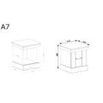 Klasyczna Szafka nocna ANTICA A-7 KRAFT ZŁOTY - obrazek 2