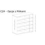 Szafa czterodrzwiowa z lustrem CALI C-24 ARTISAN - obrazek 3