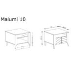 Nowoczesna SZAFKA NOCNA MALUMI-10 CASHMERE - obrazek 3