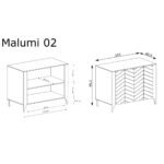 Nowoczesna komoda MALUMI-2 CZARNY PAINFLOW - obrazek 6