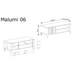 Nowoczesna SZAFKA RTV MALUMI-6 CASHMERE - obrazek 3