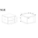 Szafka nocna NATURAL N-18 RIBBECK - obrazek 2
