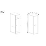 Szafa jednodrzwiowa NATURAL N-2 RIBBECK - obrazek 2