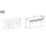 Komoda NATURAL N-9 RIBBECK - obrazek 2